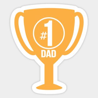 Number One Dad Trophy Sticker